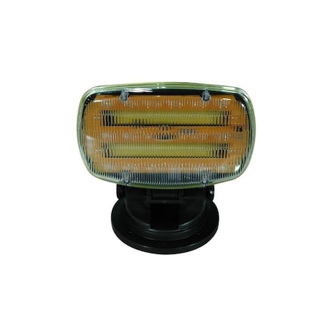 Larson Electronics Larson Electronics SL-ALM-W Battery Powered LED Strobe Light Adjustable Locking Magnet Base; Clear & White Lens SL-ALM-W